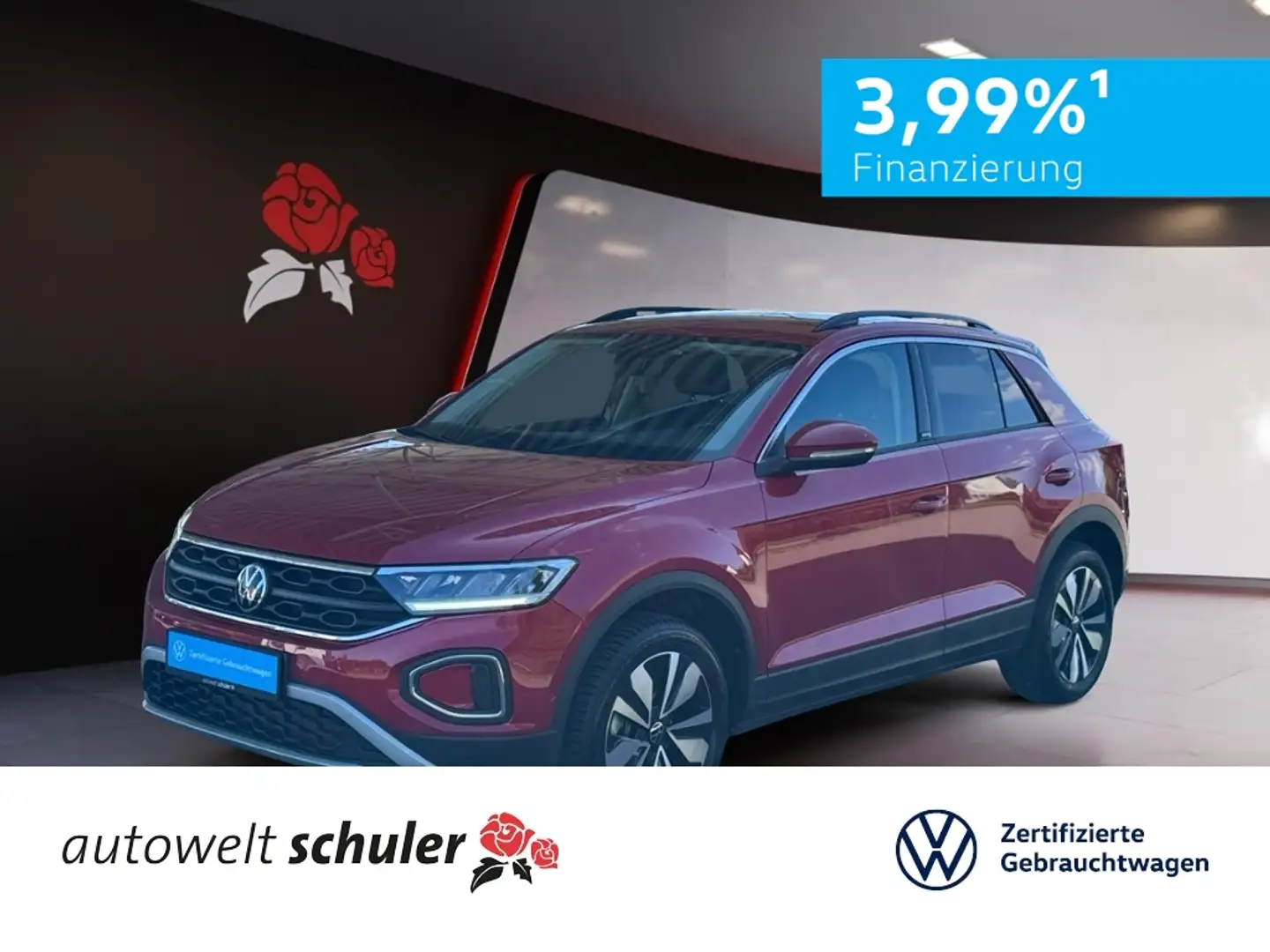 Volkswagen T-Roc 1,5 TSI DSG Move AHK Kamera Navi LED Rot - 1