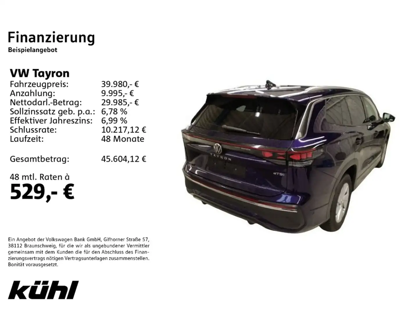 Volkswagen Tayron 1.5 eTSI DSG Elegance LED+/ACC/360°/App/N Violett - 2