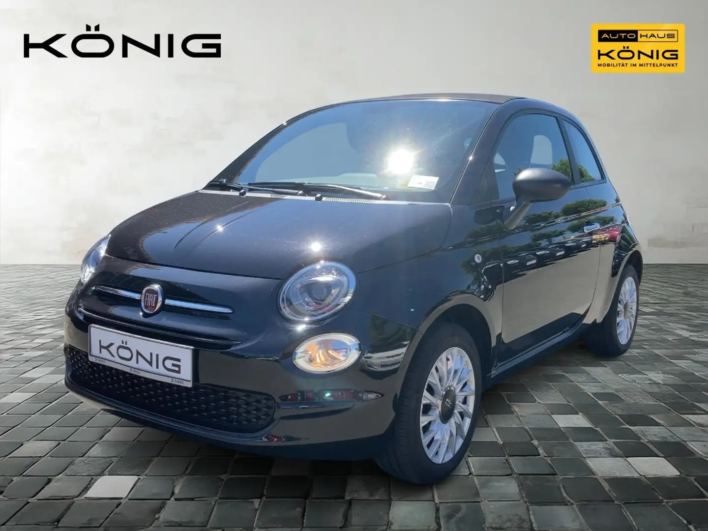 Fiat 500C 1.0 Cabrio Klima*Carplay*Einparkhilfe Noir - 1