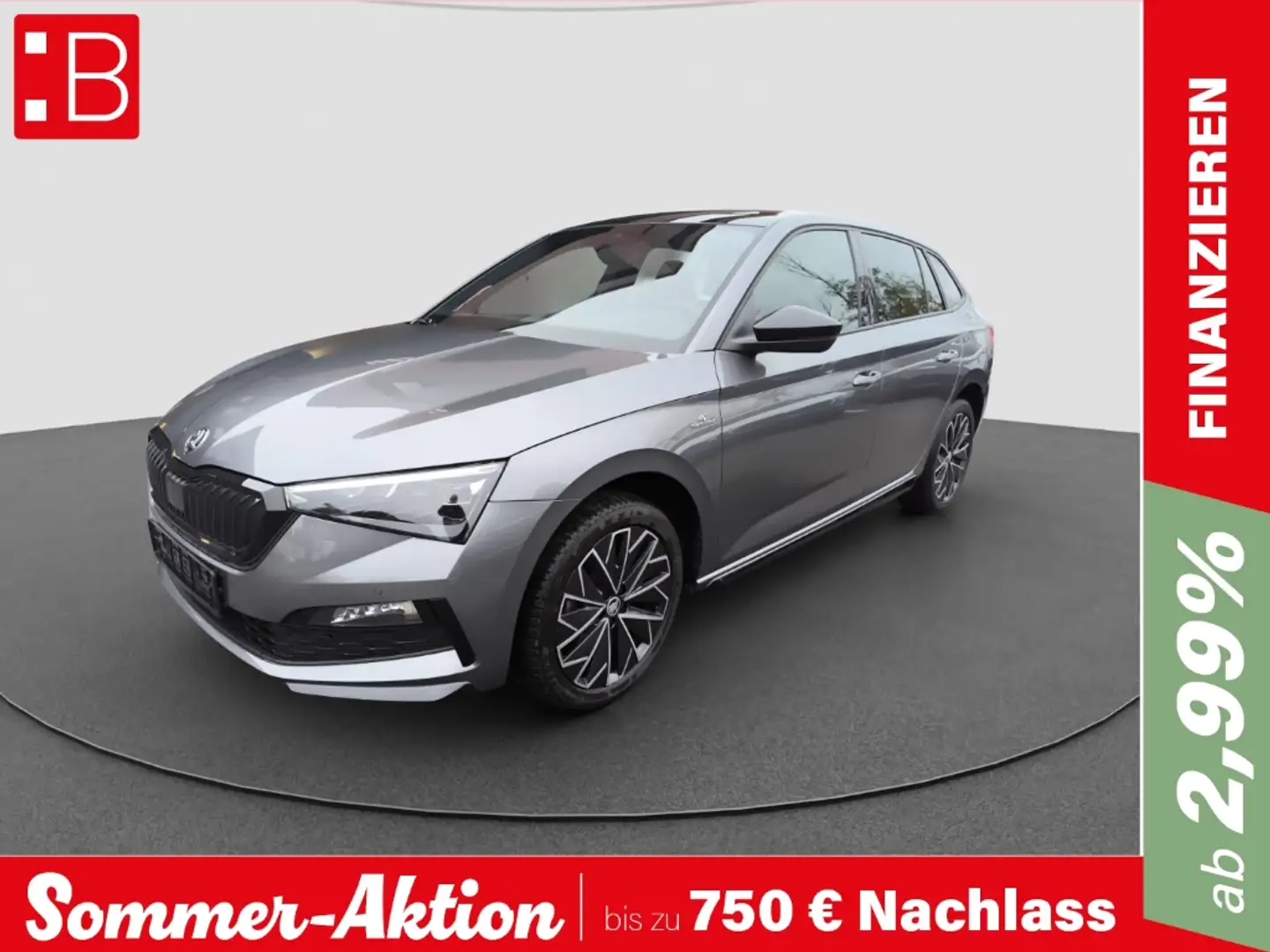 Skoda Scala 1.0 TSI Monte Carlo LED NAVI PANO RFK PDC KESSY Gris - 1