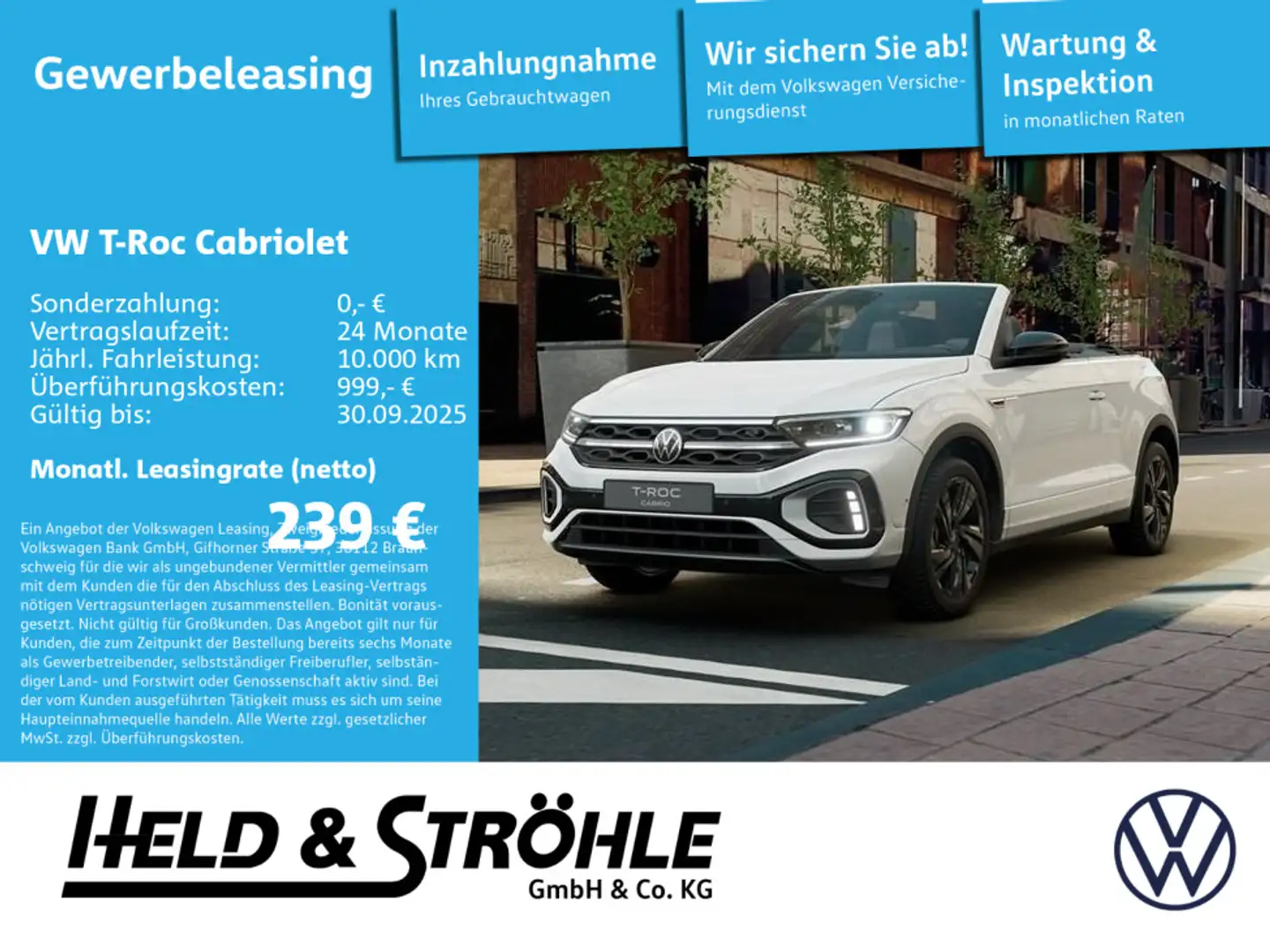 Volkswagen T-Roc R-Line 1.5 DSG AHK NAVI Vorlauf Blanc - 1