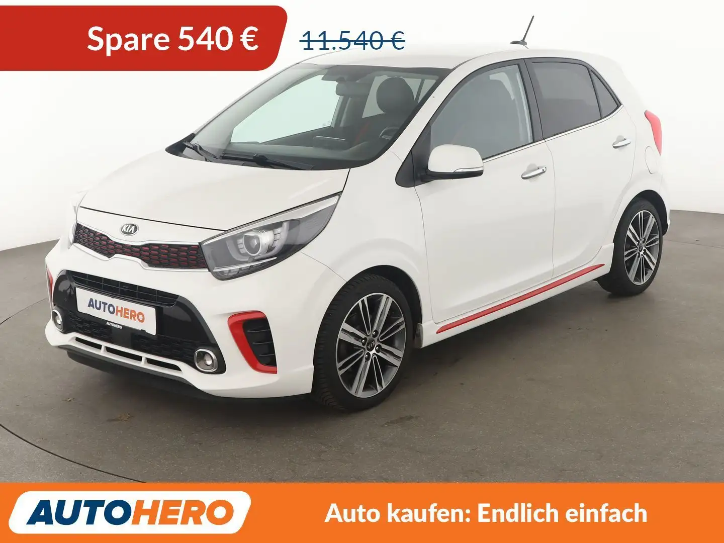 Kia Picanto 1.2 GT Line*NAVI*CAM*PDC*SHZ*TEMPO*KLIMA*GARANTIE* Weiß - 1