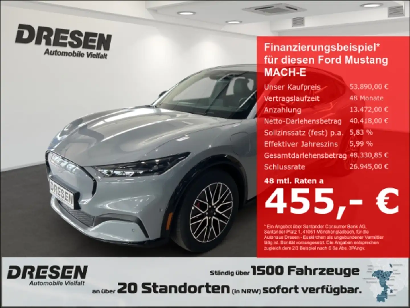 Ford Mustang Mach-E Allrad 315 PS / Premium-Paket/ Sync4/ B&O Soundsys Grau - 1