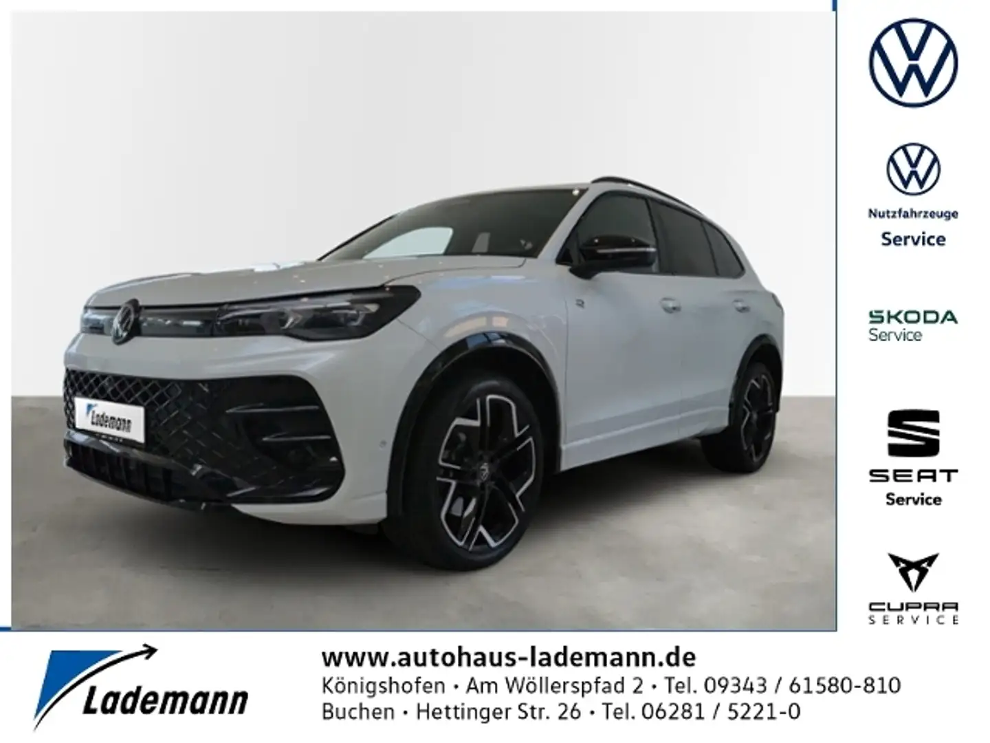Volkswagen Tiguan R-LINE 2.0 TDI DSG ALLRAD PANO+HEAD-UP+DC Weiß - 1