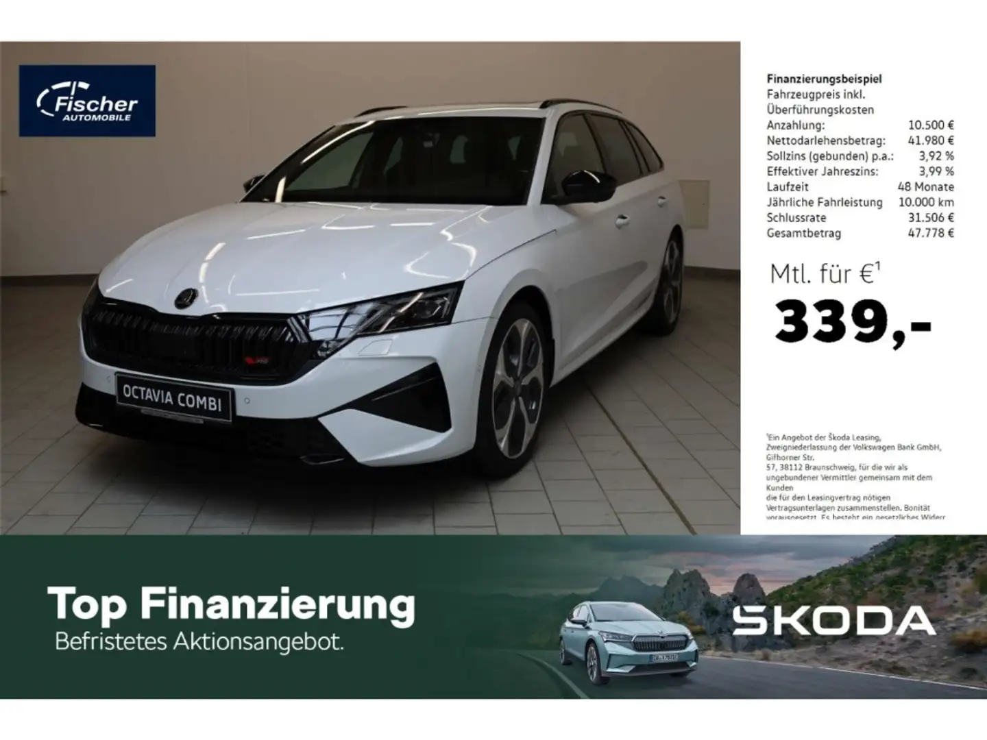Skoda Octavia Combi 2.0 TSI RS Wit - 1