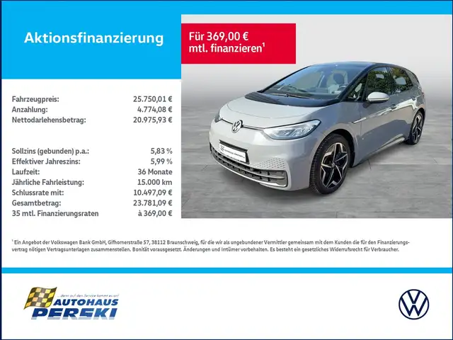 Volkswagen ID.3 Pro Performance electric 150kW 1 Gang Automatik K