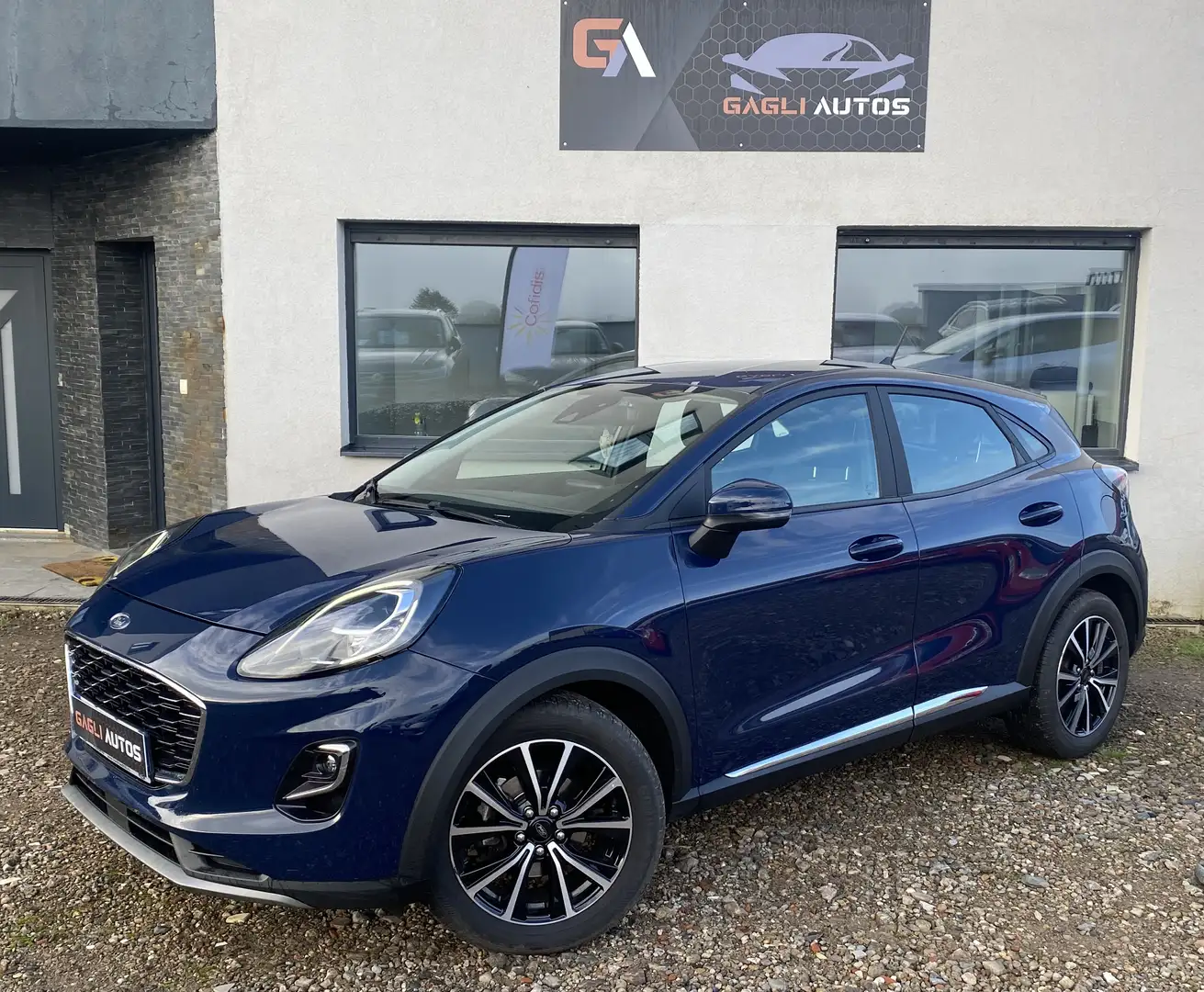 Ford Puma 1.0 EcoBoost 125 ch mHEV S\u0026amp;S BVM6 Titaniu Blauw - 1