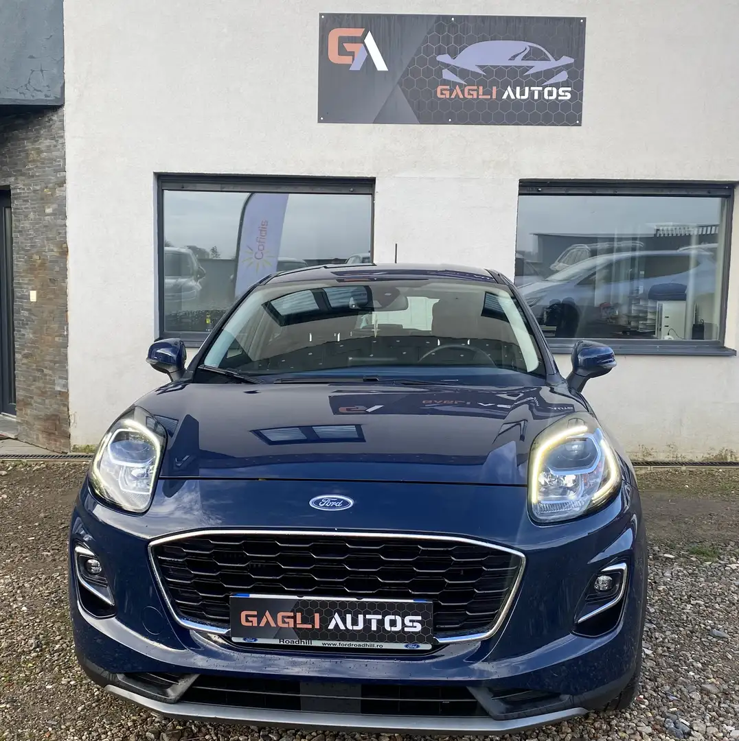 Ford Puma 1.0 EcoBoost 125 ch mHEV S\u0026amp;S BVM6 Titaniu Blauw - 2