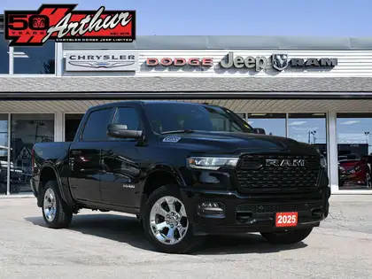 Black 2025 RAM 1500 Pickup Truck Four-Wheel Drive 8-Speed Automatic