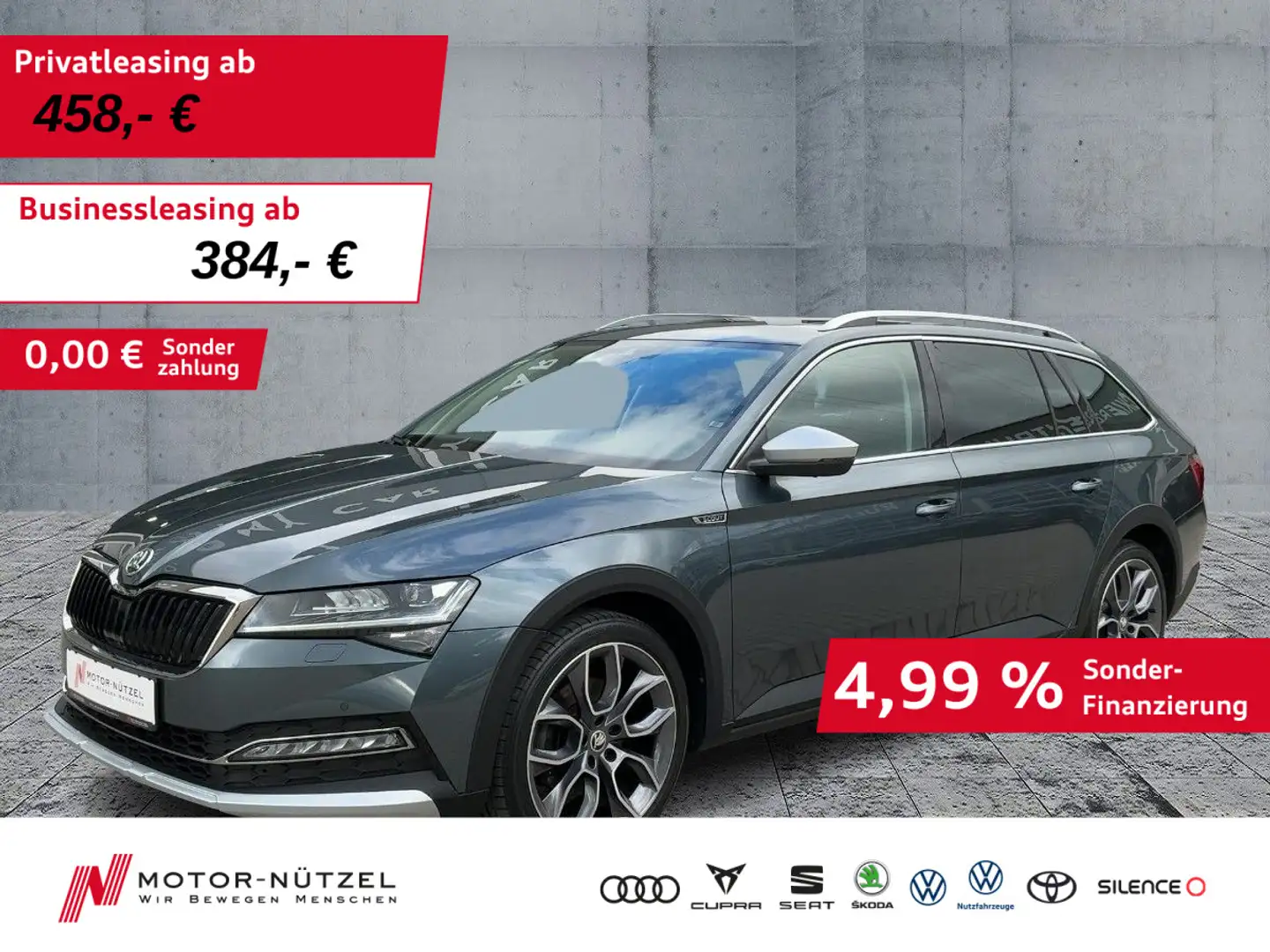 Skoda Superb Combi SCOUT TDI 4x4 MATRIX+NAVI+AHK+PANO Gris - 1