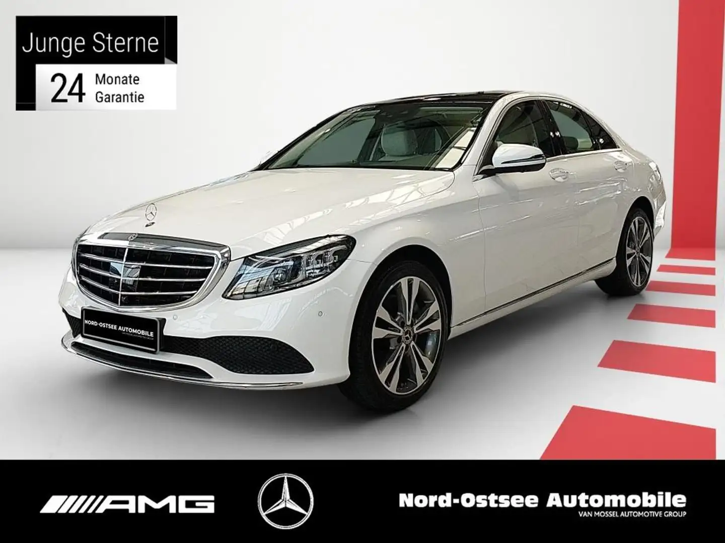 Mercedes-Benz C 300 d 4M EXCLUSIVE STDHZG PANO 360 COMAND BUR Blanc - 1