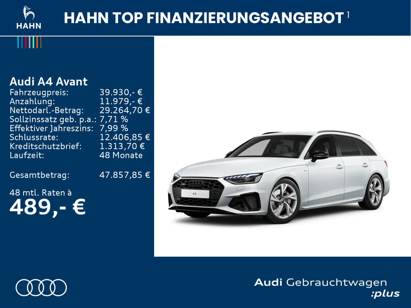 Audi A4 40TFSI quattro S line S-trc Matrix Virt Weiß - 2