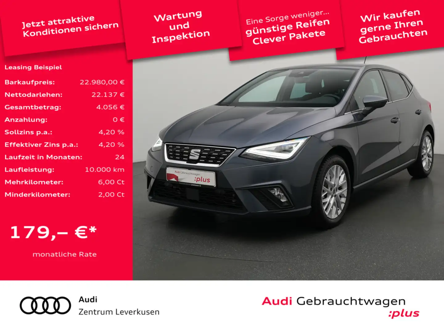 SEAT Ibiza Xcellence DSG CARPLAY LED PDC NAVI ACC KAM Schwarz - 1