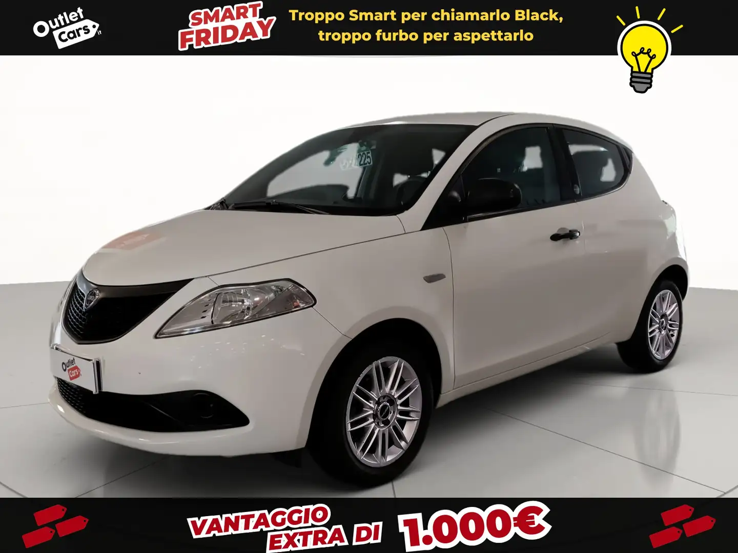 Lancia Ypsilon 1.0 firefly hybrid silver s&s 70cv Weiß - 1
