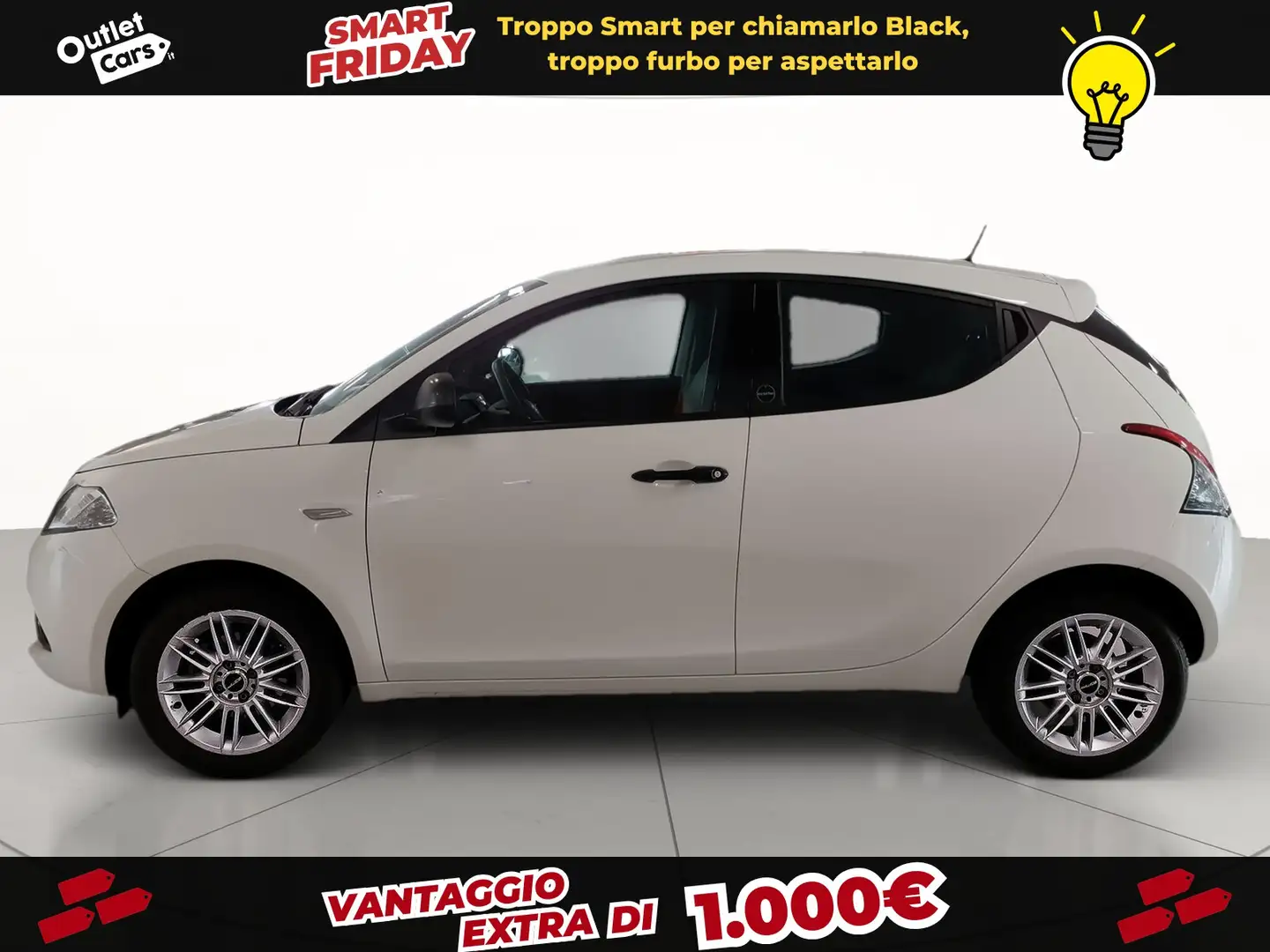 Lancia Ypsilon 1.0 firefly hybrid silver s&s 70cv Weiß - 2