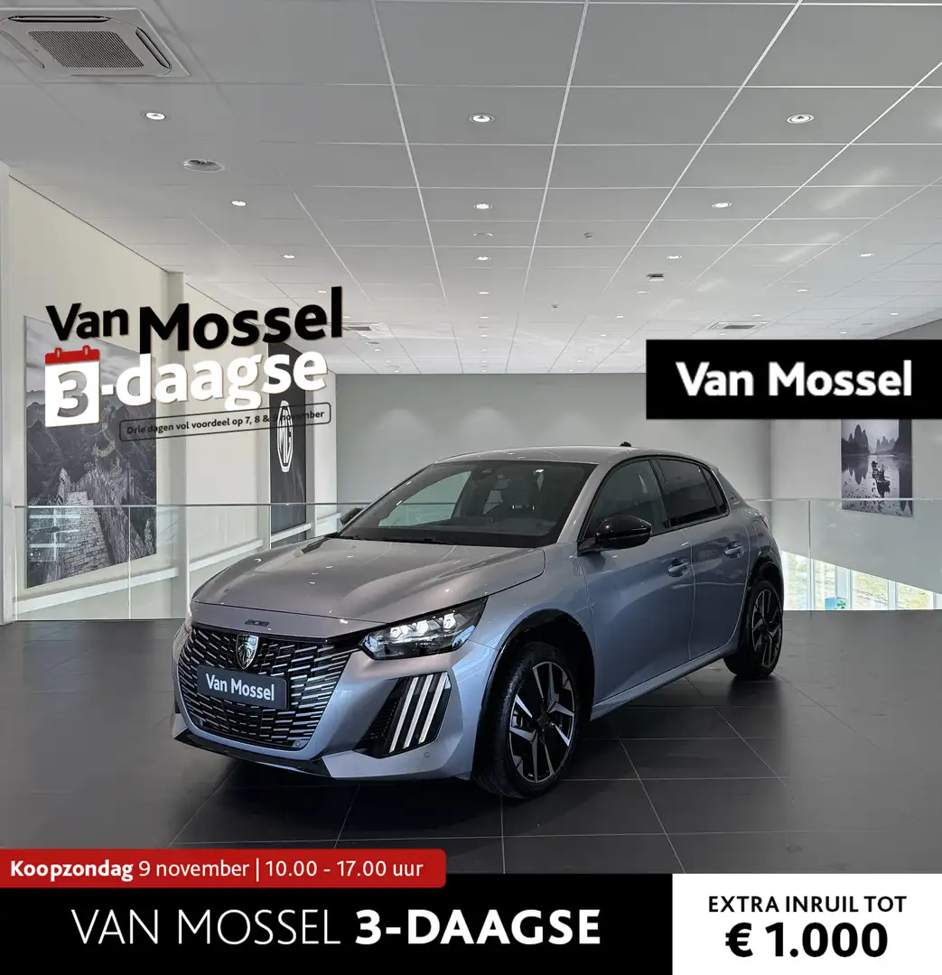 Peugeot 208 100PK GT | 360 camera | Sensoren | Carplay | Uniek Grijs - 1