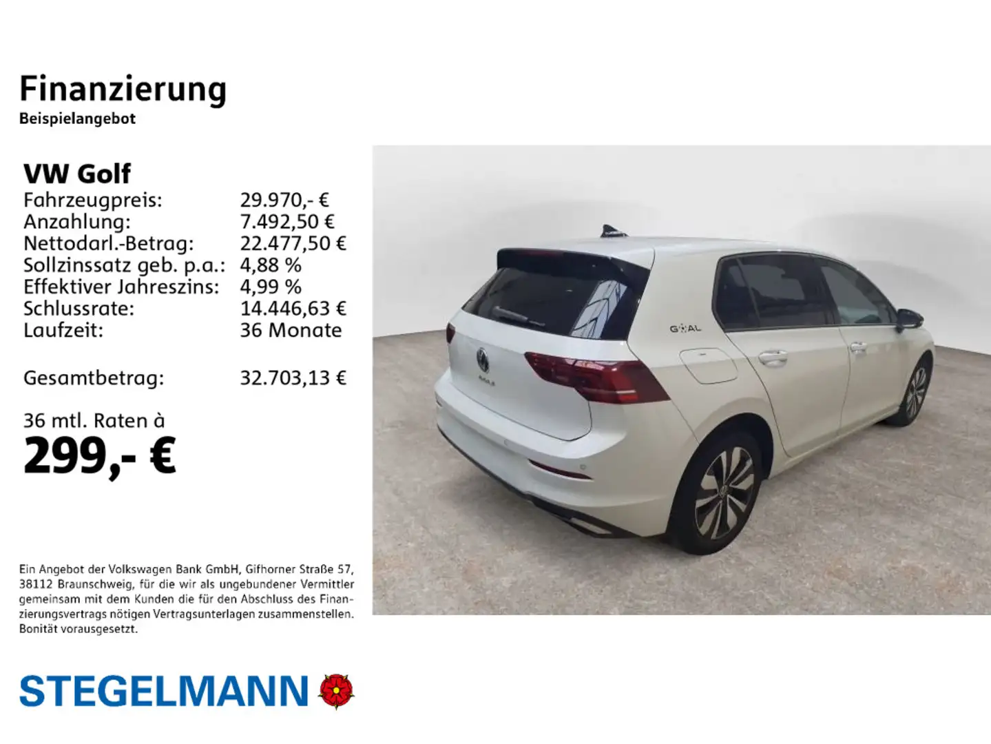 Volkswagen Golf VIII 2.0 TDI DSG Goal *AHK*LED*Navi*Kamera* Weiß - 2