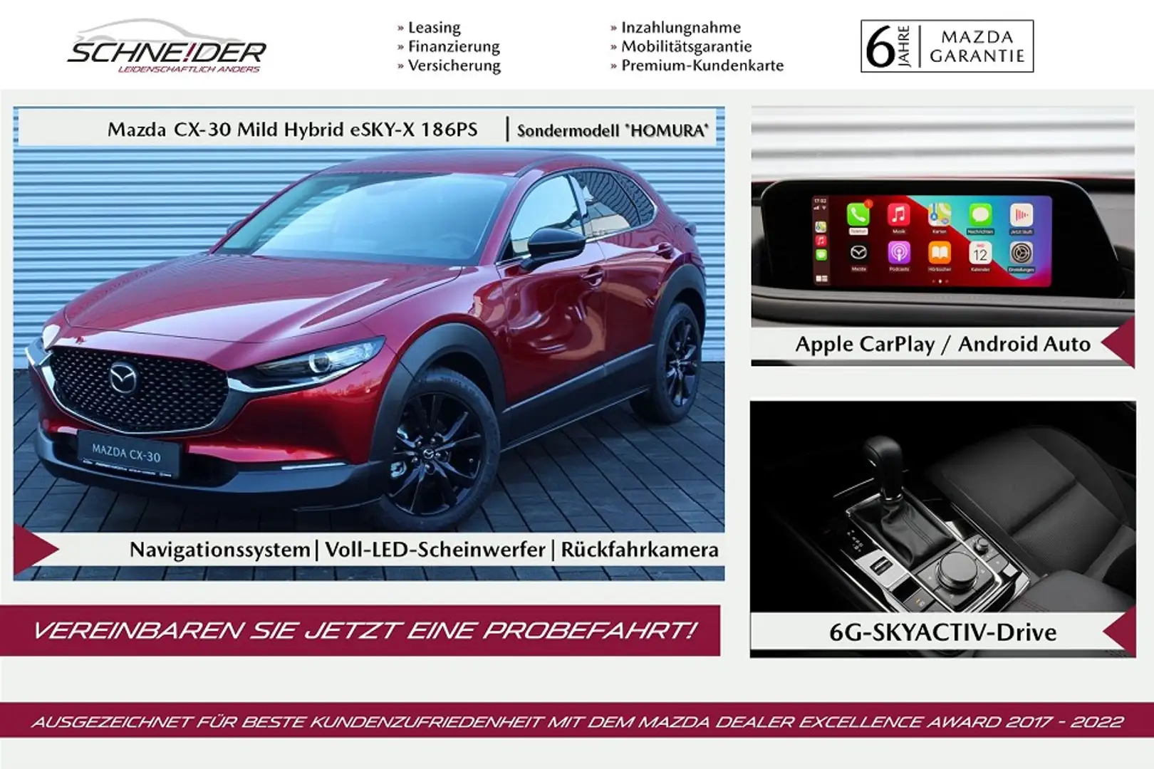 Mazda CX-30 L SKYACTIV-X 2.0 M Hybrid 6AG AL-HOMURA  Homura Rot - 1