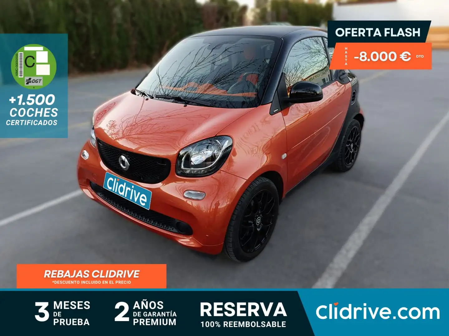 smart forTwo 1.0 52kW (71CV) S/S PASSION COUPE Pomarańczowy - 1