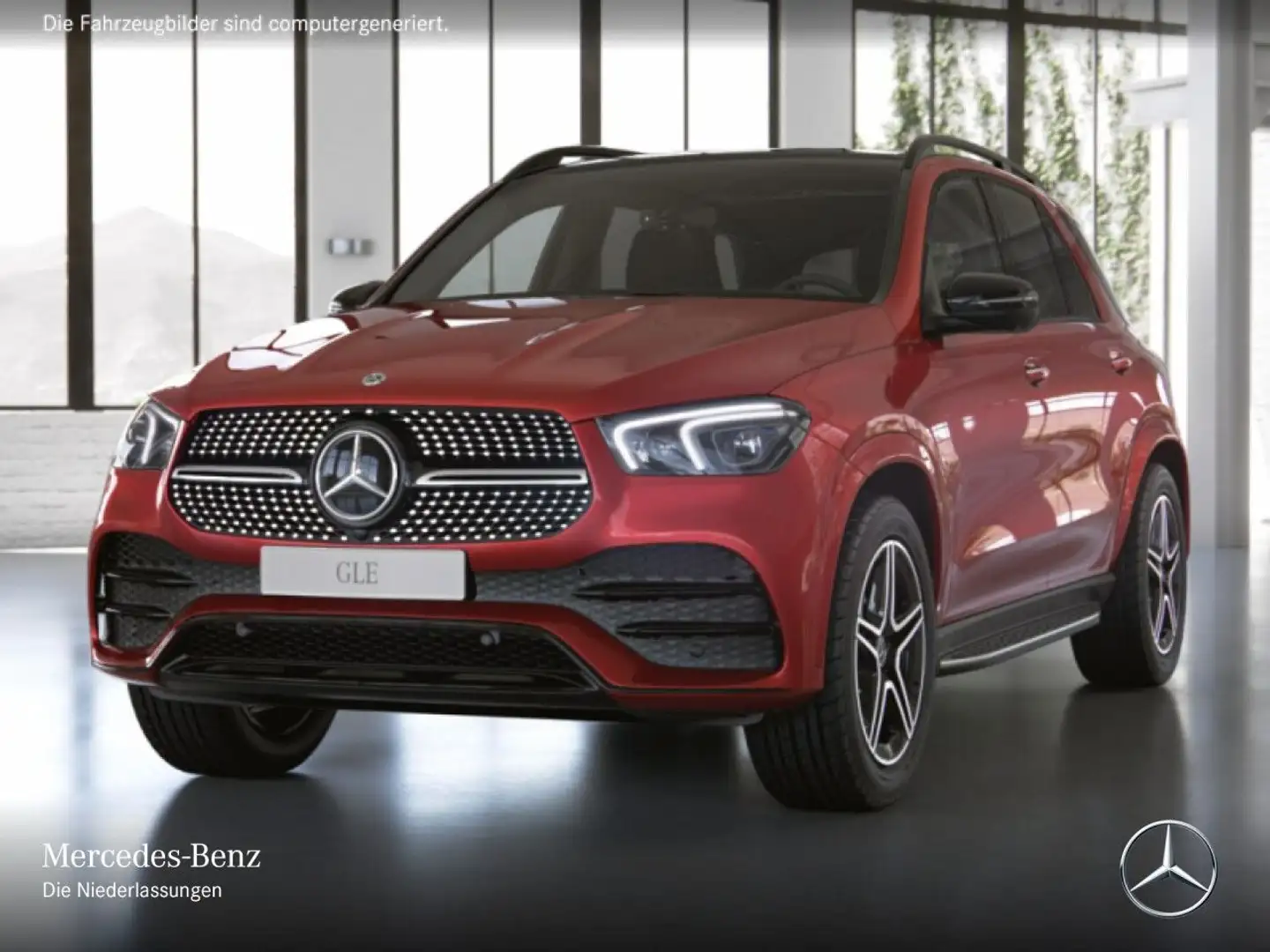 Mercedes-Benz GLE 350 d 4M AMG+NIGHT+PANO+360+MULTIBEAM+FAHRASS Rot - 2