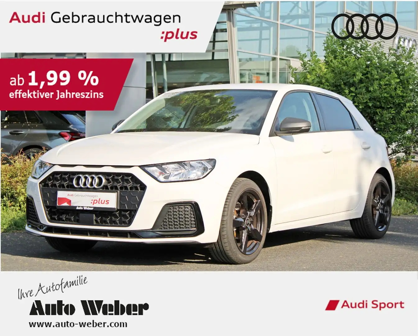 Audi A1 Sportback 25TFSI S-tronic BLACK SMARTPHONE VC Weiß - 1