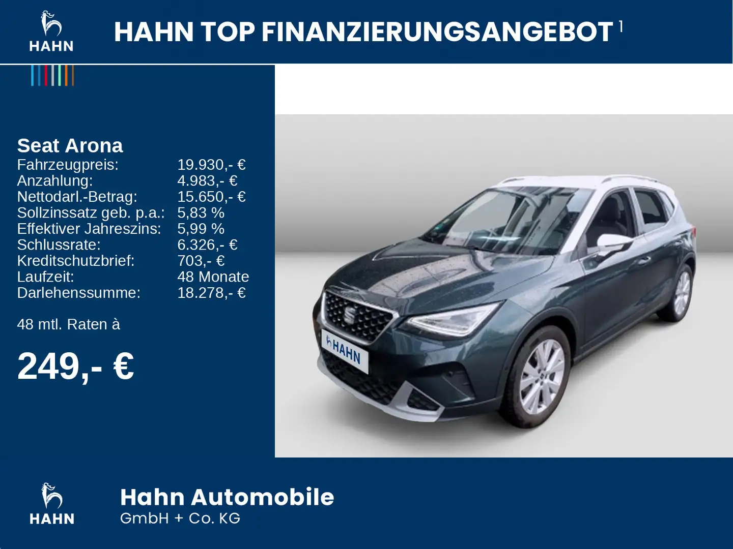 SEAT Arona 1.0TSI DSG Xperience AHK Cam LED Sitzh Nav Grün - 2