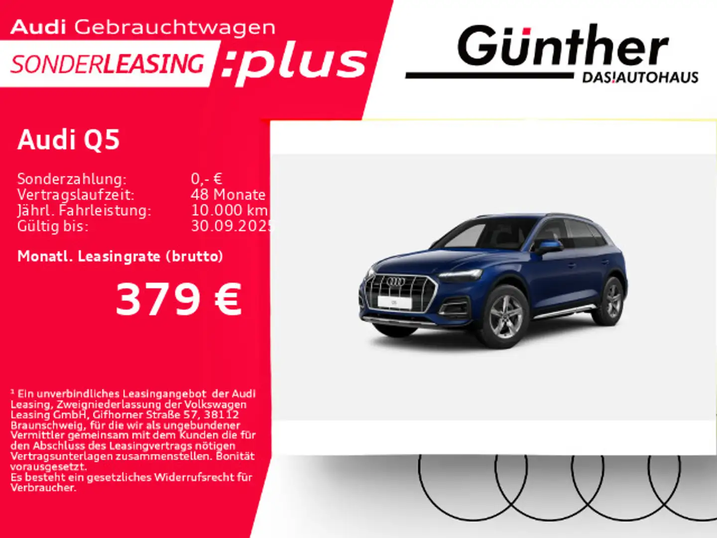 Audi Q5 40 TDI QUATTRO ADVANCED+AHK+UMGEBUNGSKAMERAS+ Bleu - 1