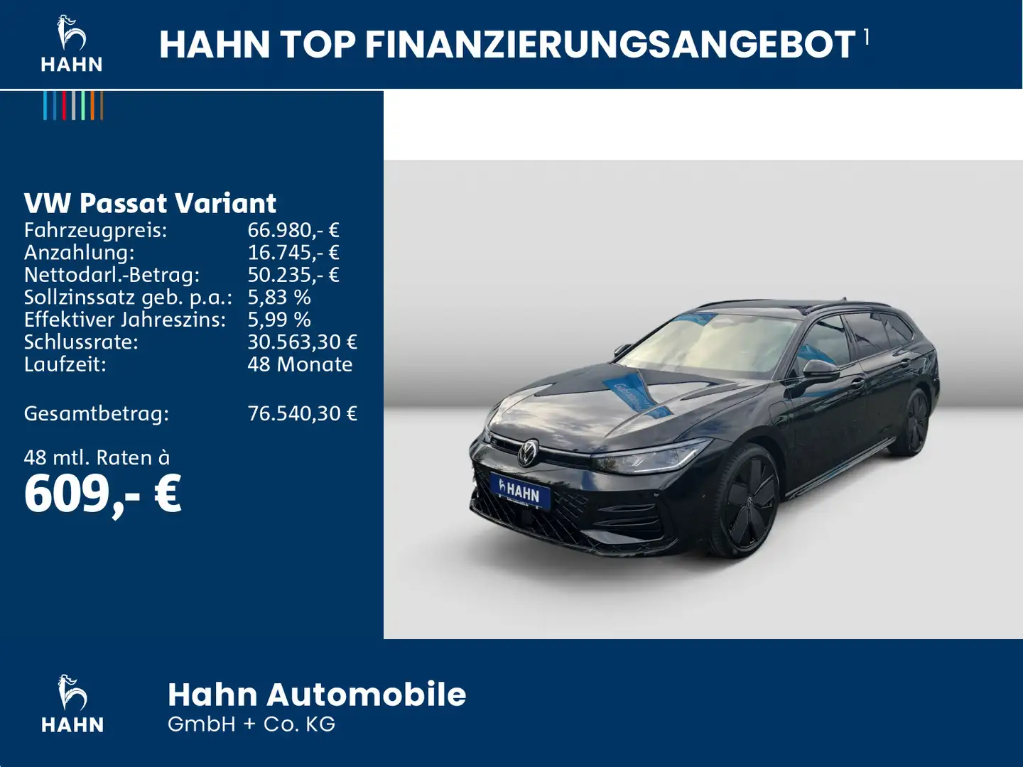 Volkswagen Passat Variant R-Line 1,5 l eHybrid OPF 177 PS / Schwarz - 2