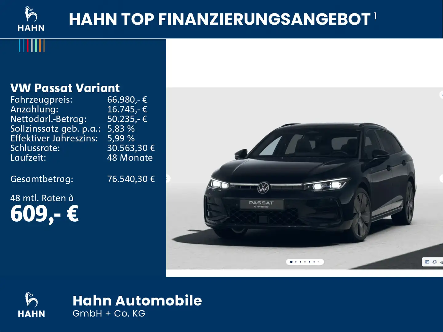 Volkswagen Passat Variant R-Line 1,5 l eHybrid OPF 177 PS / Noir - 2