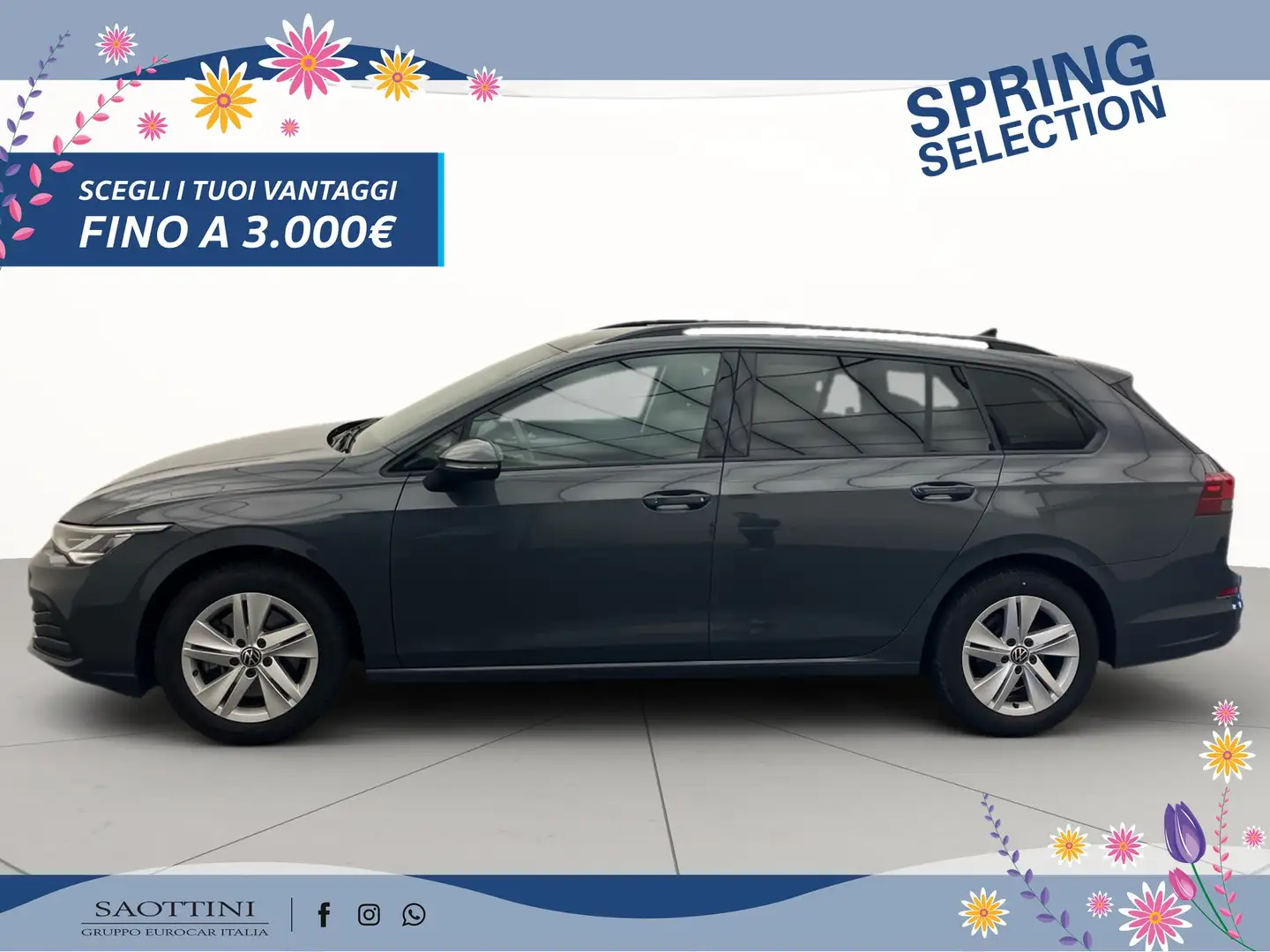 Volkswagen Golf Variant Variant 2.0 TDI Life 115 CV Grigio - 2