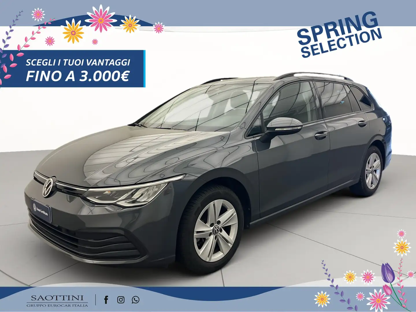 Volkswagen Golf Variant Variant 2.0 TDI Life 115 CV Grigio - 1
