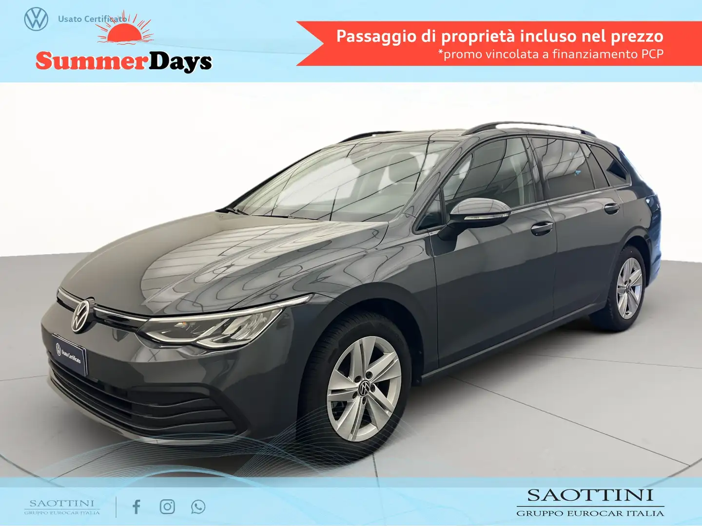Volkswagen Golf Variant Variant 2.0 TDI Life 115 CV Grau - 1