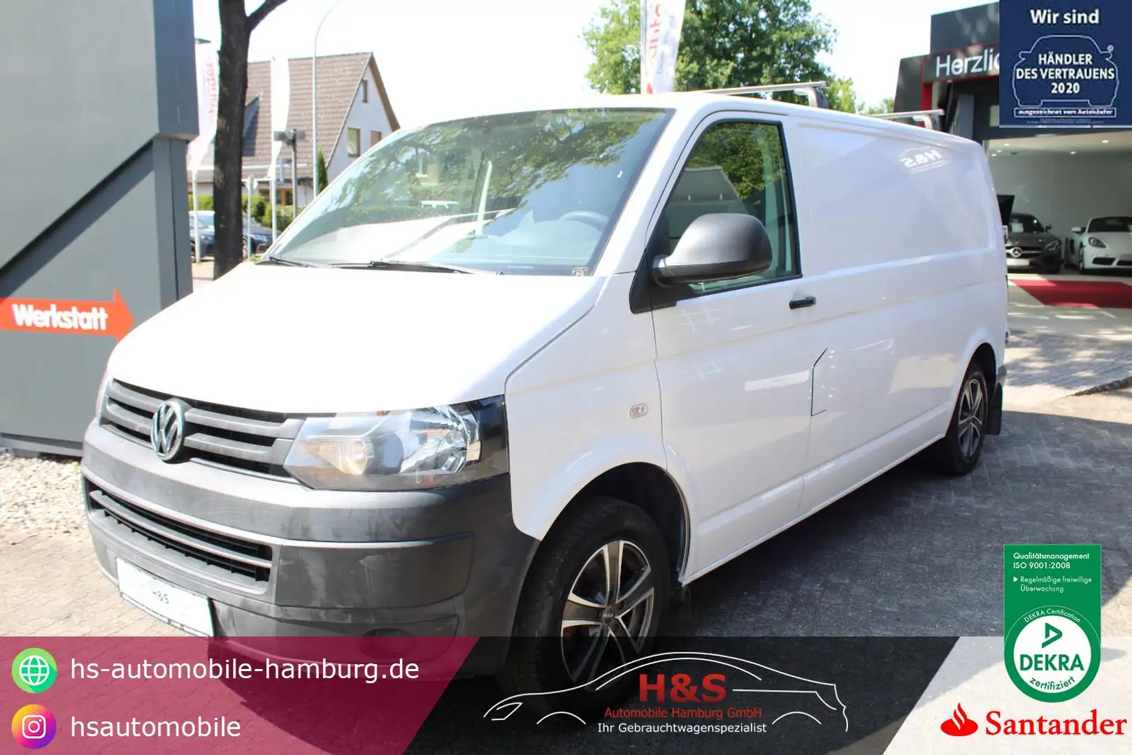 Volkswagen T5 Transporter Kasten-Kombi Kasten lang Weiß - 1