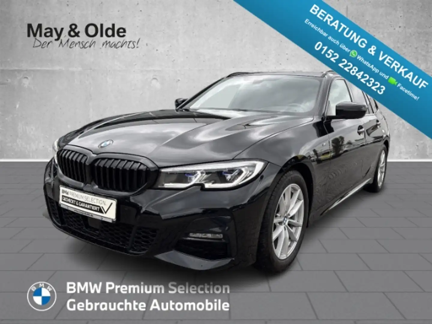 BMW 320 d Touring M Sport HUD Navi Laser ACC PA Schwarz - 1