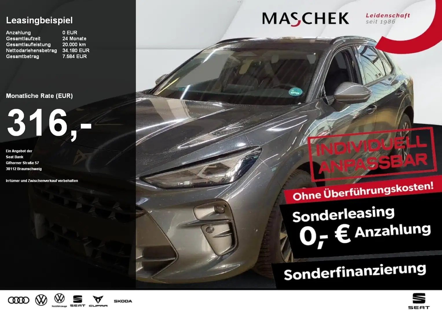 CUPRA Terramar 1.5 eTSI Navi HUD RearView ACC Sitzh. HUD 360 ACC Grau - 1