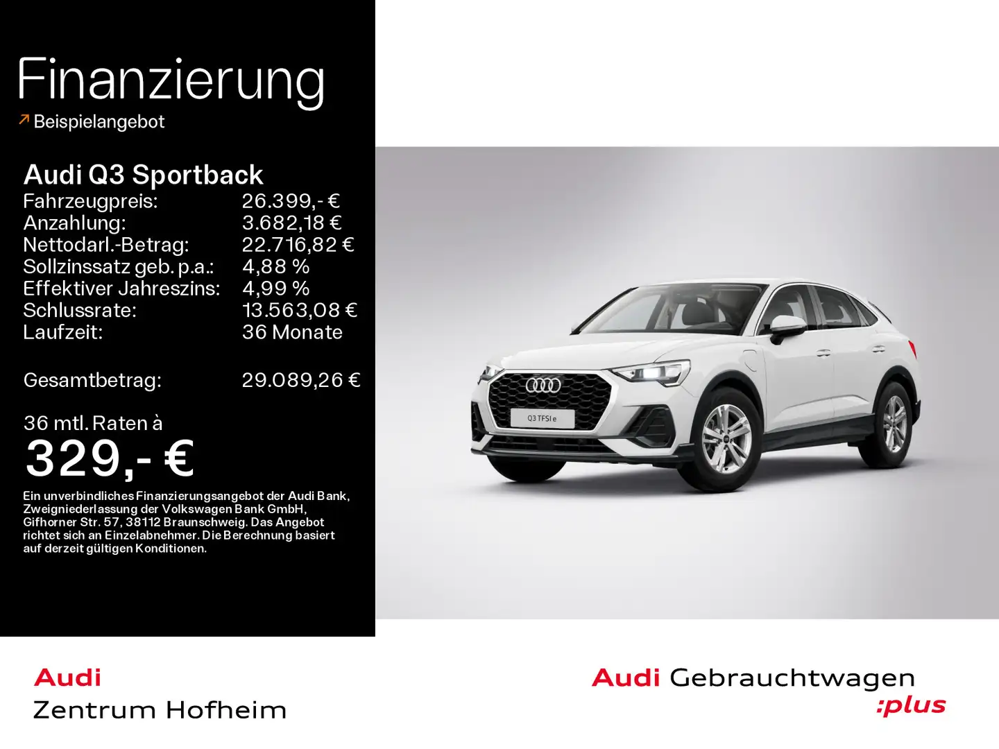 Audi Q3 45 TFSIe*LED*Virtual*Navi*MFL*SHZ* Weiß - 1