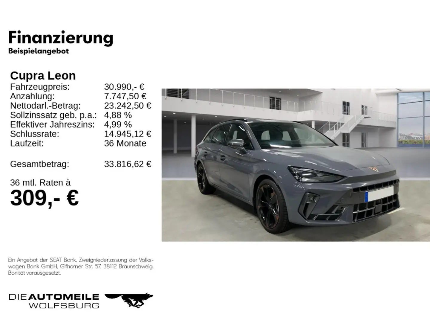 CUPRA Leon ST 1.5 eTSI DSG AHK/KAMERA/LED/SITZHZ Grau - 2