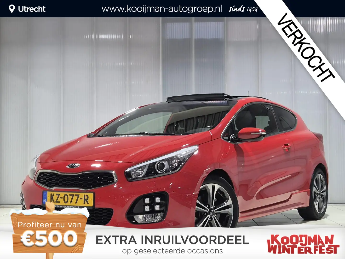 Kia ProCeed / pro_cee'd 1.0 T-GDi GT-Line Panoramadak, dealer onderhouden, Rouge - 1