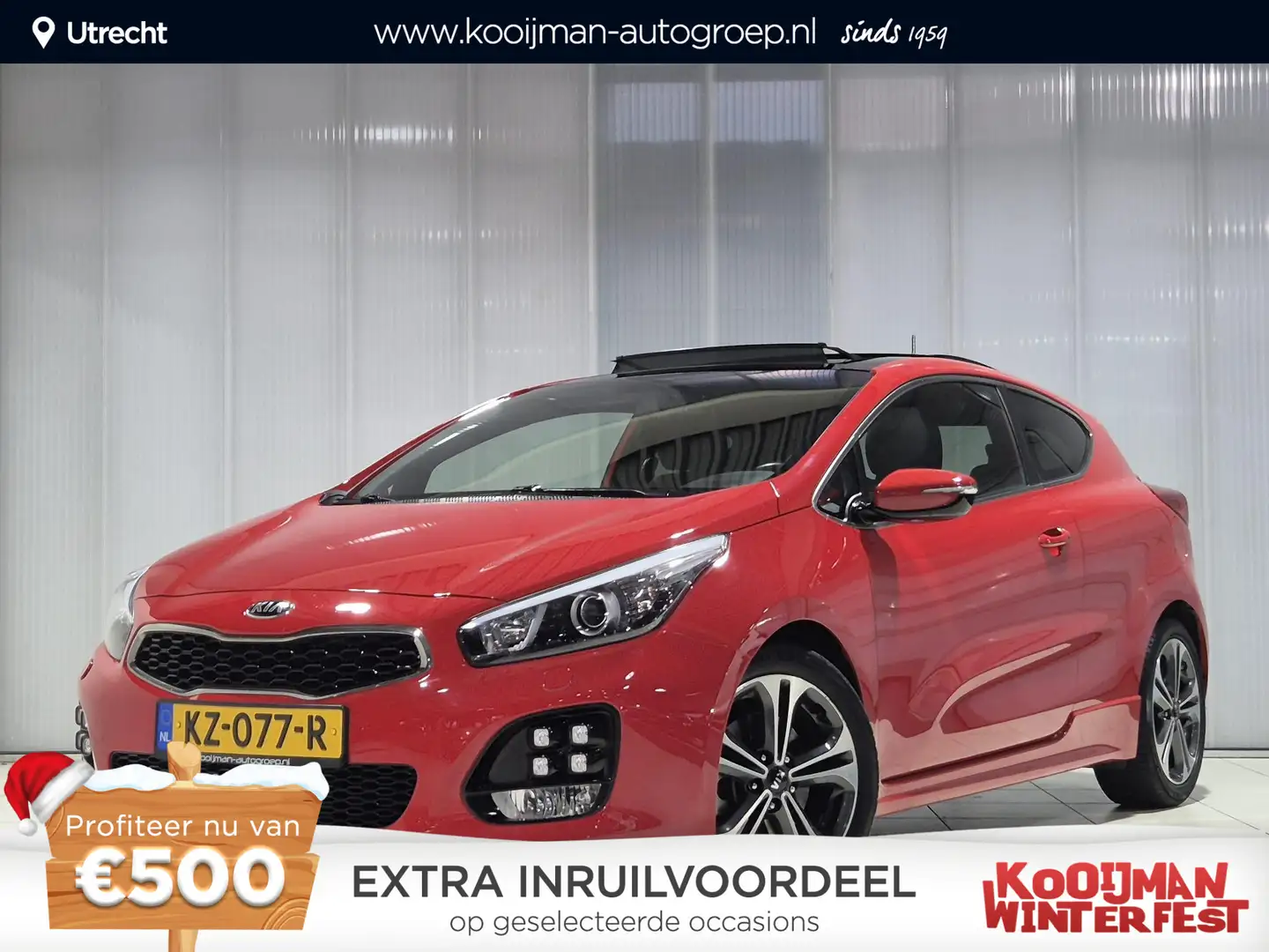 Kia ProCeed / pro_cee'd 1.0 T-GDi GT-Line , Panoramadak, Dealer onderhoude Rood - 1