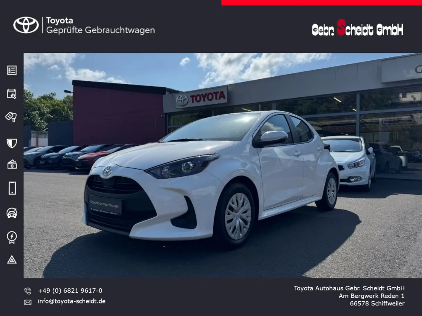 Toyota Yaris Comfort 1.0 Dual-VVTi EU6d Rückfahrkamera Klimaanl Wit - 1