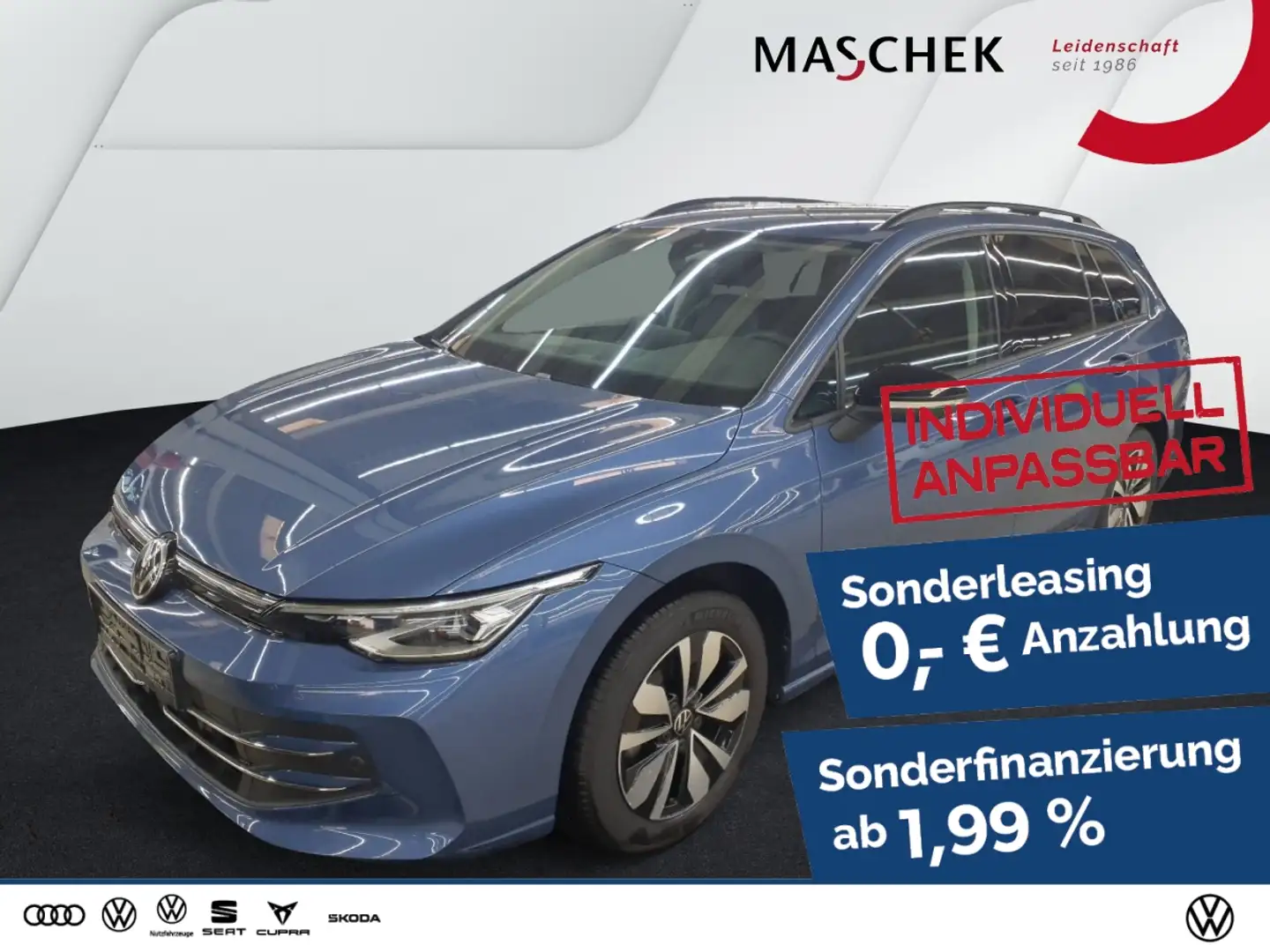 Volkswagen Golf Variant Goal 1.5 TSI Navi AHK GRA Sitzh. PDC Blau - 1