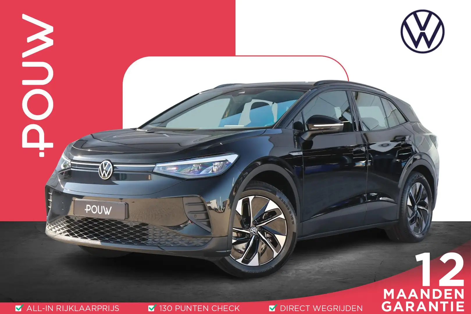 Volkswagen ID.4 174pk Pro 77 kWh | SoH 96% | Stoelverwarming | Ach Zwart - 1
