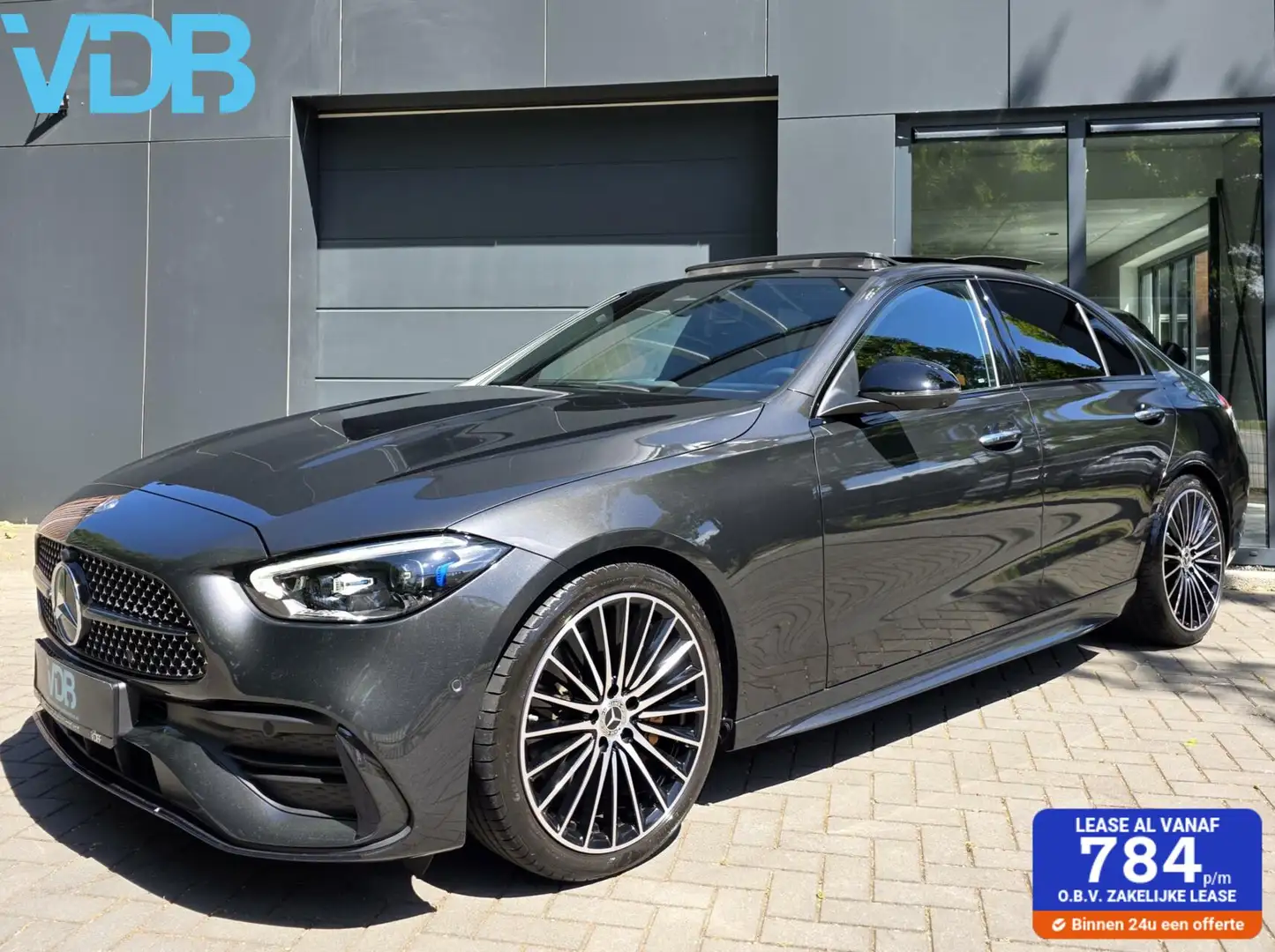 Mercedes-Benz C 180 C180 AMG PANO 360 MEMORY BURMESTER VOL!!! Grijs - 1