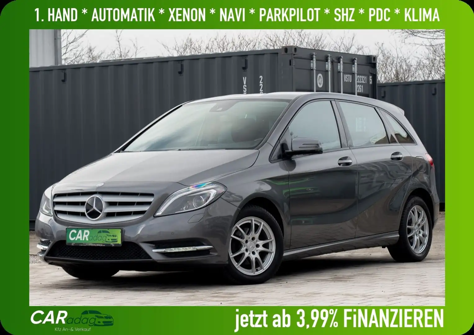 Mercedes-Benz B 180 W246 B180 CDI*1.HAND*PARKPILOT*NAVI*XENON*AHK Grau - 1