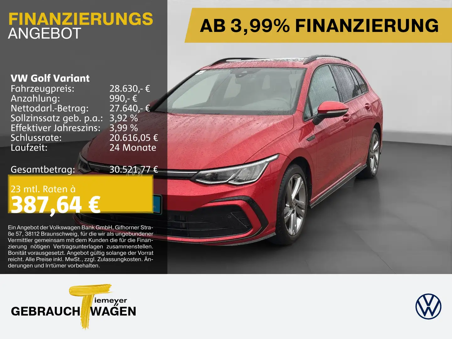 Volkswagen Golf Variant 2.0 TSI DSG 4M R-LINE PANO AHK NAVI Rot - 1