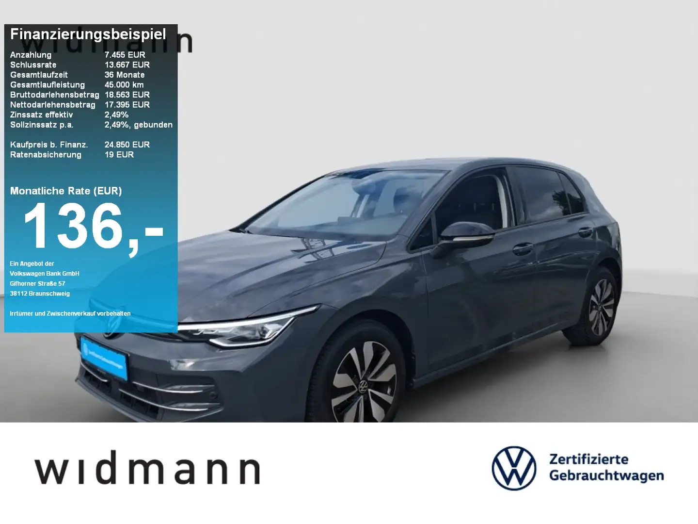 Volkswagen Golf GOAL 1.5 115 PS AHK NAVI ACC LED Grijs - 1