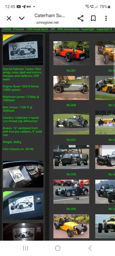 Caterham Super 7 Superlight No.8 S3 K-Serie 6Gang - 2