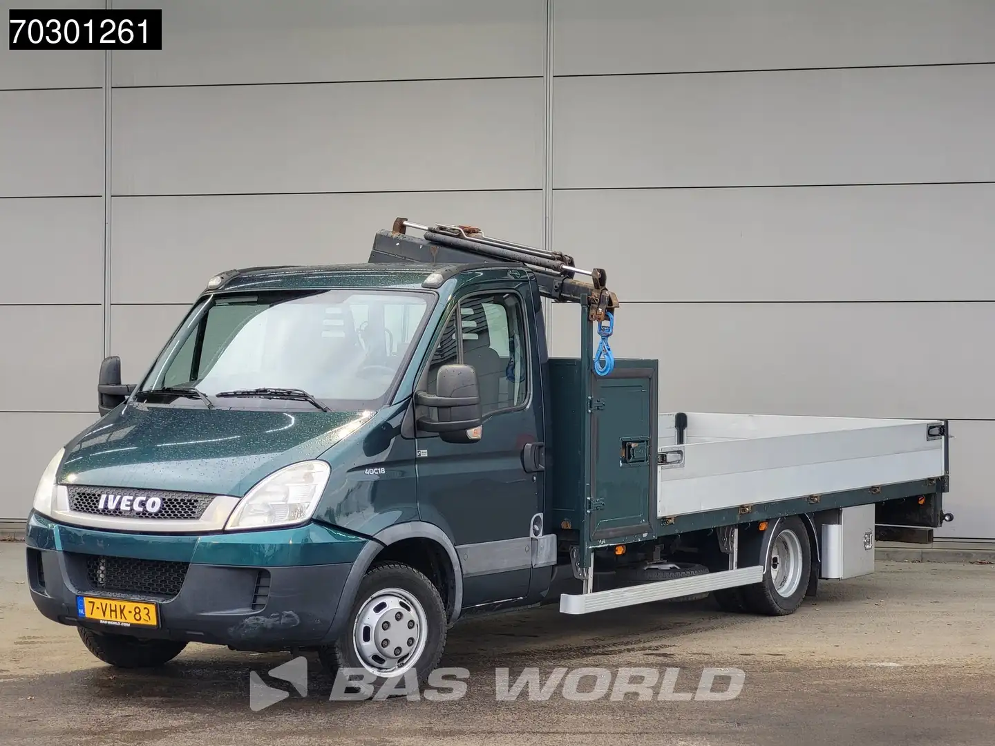 Iveco Daily 40C18 3.0L Kraanwagen Open Laadbak Hyya 017T 1320K Groen - 2