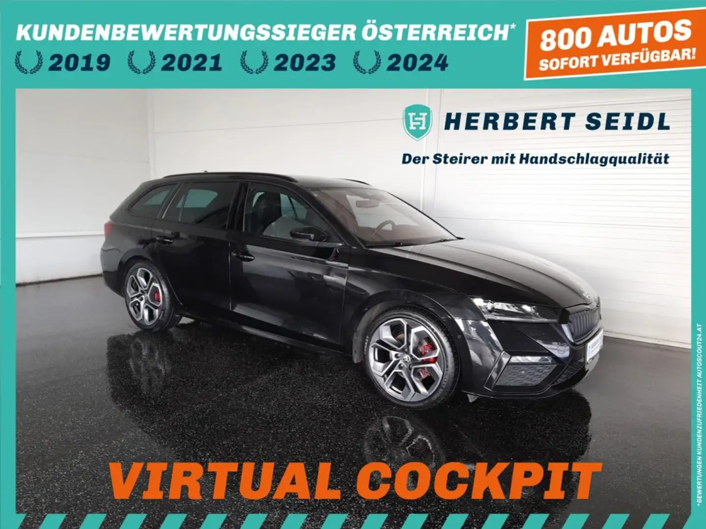 Skoda Octavia Combi RS PLUS 4x4 2,0 TDI DSG *19 ZOLL / RS EXKLUSIV INTERIEUR / MATRIX-LED / DCC / AHV / MEMORY & MASSAGE / CANTON* Schwarz - 1