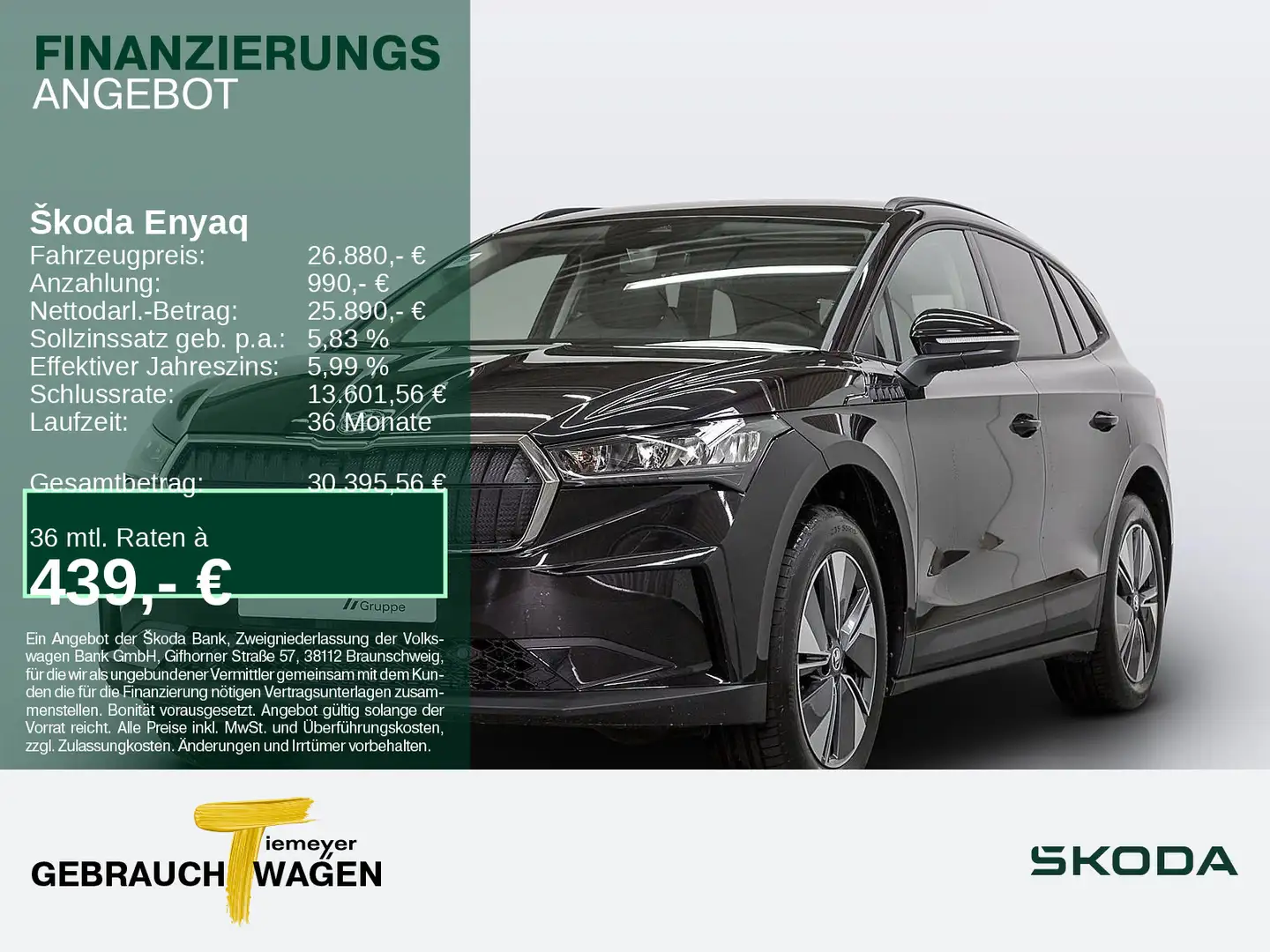 Skoda Enyaq ENYAQ iV 50 Loft NAVI LED LM19 Schwarz - 1